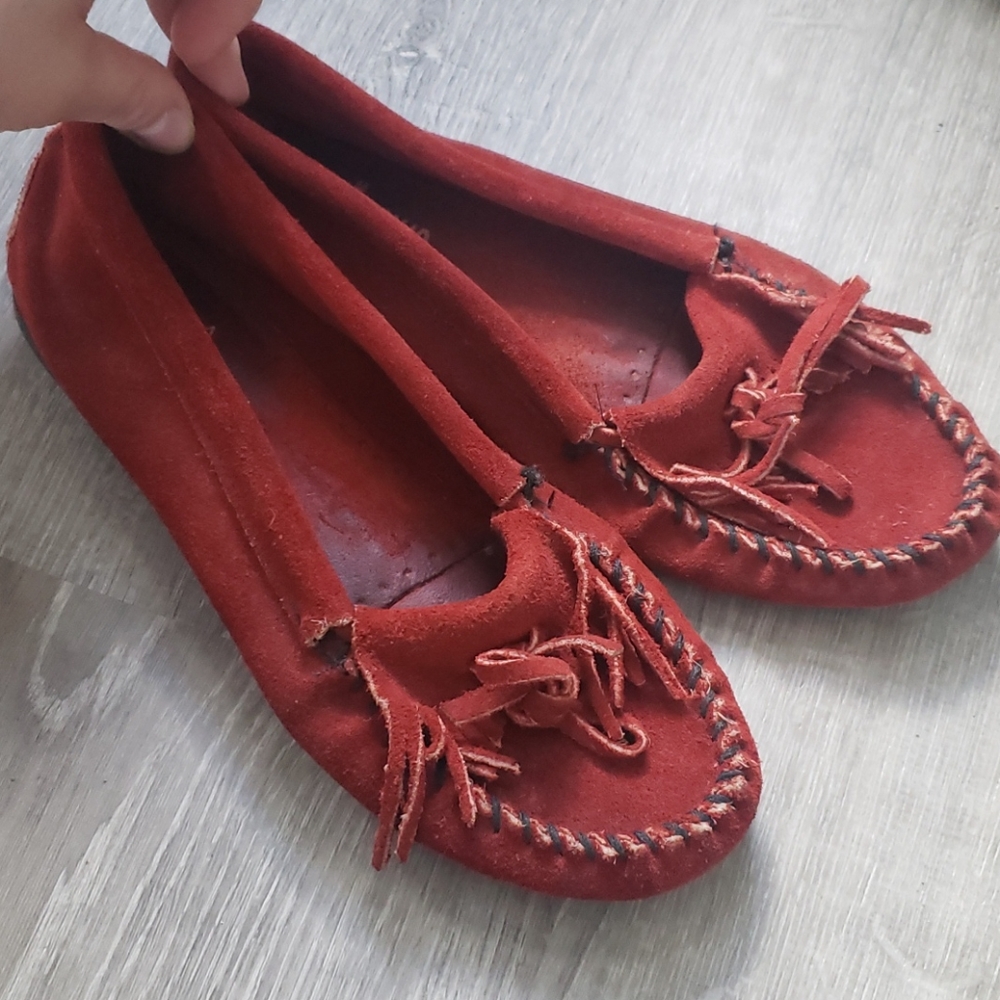 Minnetonka Red Moccasins